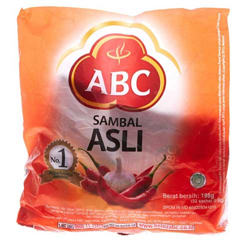 ABC SAMBAL ASLI SACHET 10X19 18G